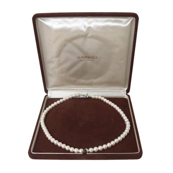 MIKIMOTO（ミキモト） パールネックレス 本真珠×金具SILVER 首周り約