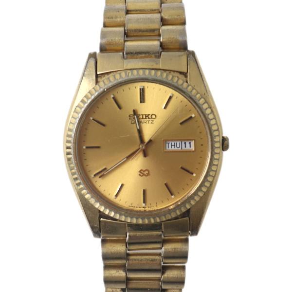 【美品　稼働品】SEIKO クォーツ 腕時計 5Y23-8A69 新品電池 SEIKO（セイコー） メンズクォーツ 腕時計 5Y23-8A69 ゴールド 腕回り