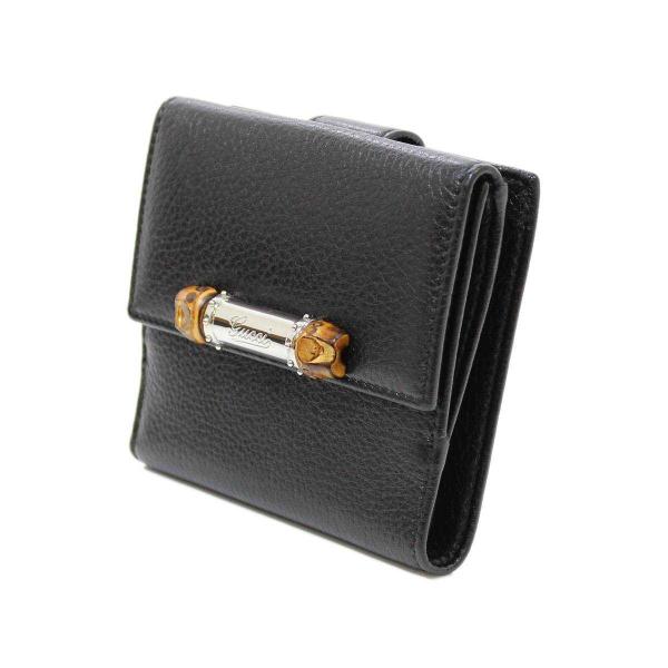 グッチ 二つ折り財布 買取 バンブー レザー Wホック ブラック Wホック 二つ折り財布 Gucci Is 美品 Isvvb05 ブランドショップリバース