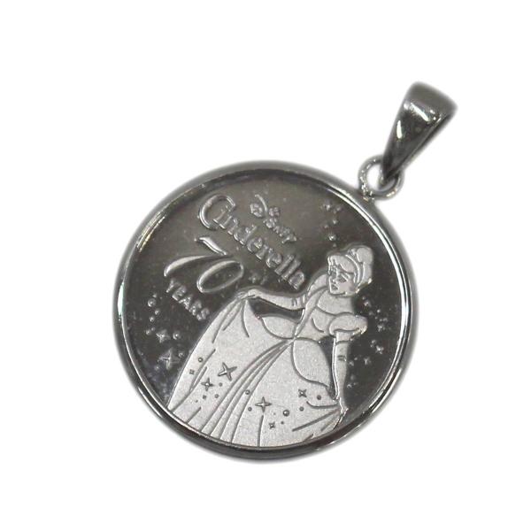 Pt999.5/Pt900 純プラチナ PT900 メダルペンダントヘッド シンデレラ 1