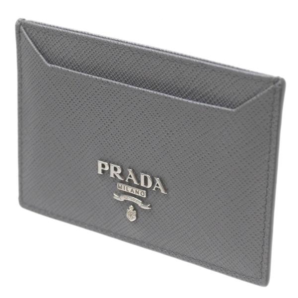 PRADA グレー レザー 名刺入れ PRADA（プラダ） 名刺入れ カードケース