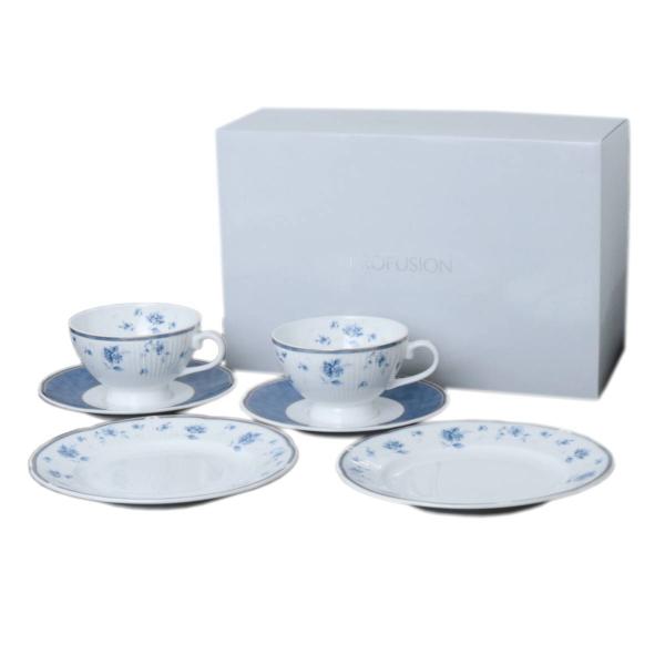 NARUMI - Profusion 新品未使用  カップ&amp;ソーサー×2ケーキプレート ×2 NARUMI - Profusion 新品未使用 カップ&ソーサー×2ケーキ