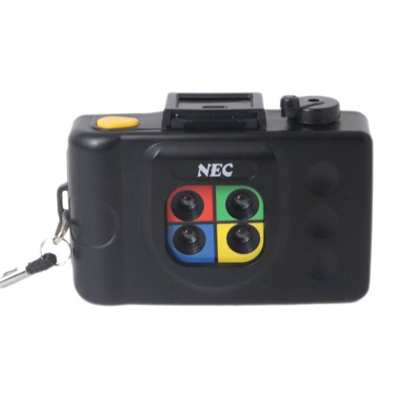 【ジャンク】 NEC 4眼カメラ ミニ4連写カメラ トイカメラ   ストラップ NT Cランク