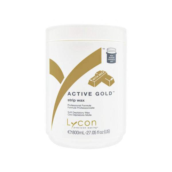 ライコン ストリップワックス アクティブゴールド / 800g （C） ライコン ストリップワックス アクティブゴールド / 800g : プロ用ヘア