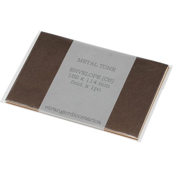 エトランジェ・ディ・コスタリカ 封筒 5枚入り ＃TONE C6 洋形2号 METAL 0002-ENV-C6-006