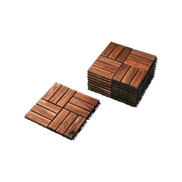 IKEA RUNNEN フロアデッキ アカシア無垢材 36ピースセット 30234229 :a