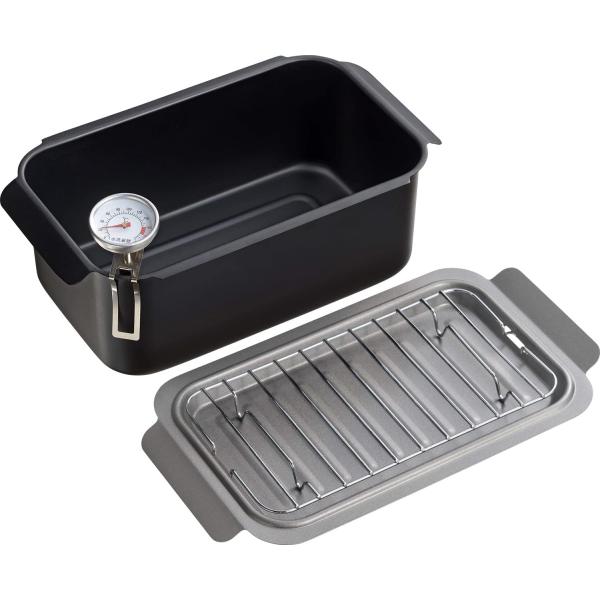 他サイト： 揚げ鍋 天ぷら鍋 IH対応 ガス 温度計付 小さい お弁当 少量 アミ 四角い ポコフリット RB-2701 和平フレイズの商品画像