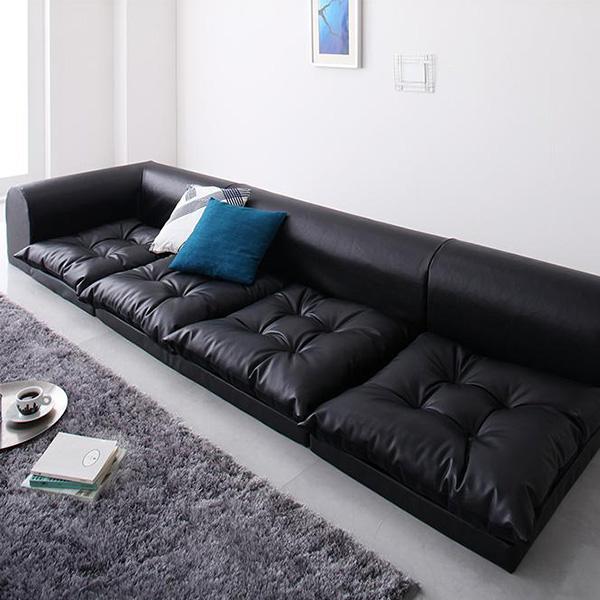 コーナーソファ Aタイプ ブラック