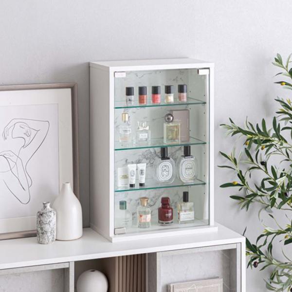 ホワイト 飾り棚 ガラスケース ディスプレイ netshop-edgyy_134076
