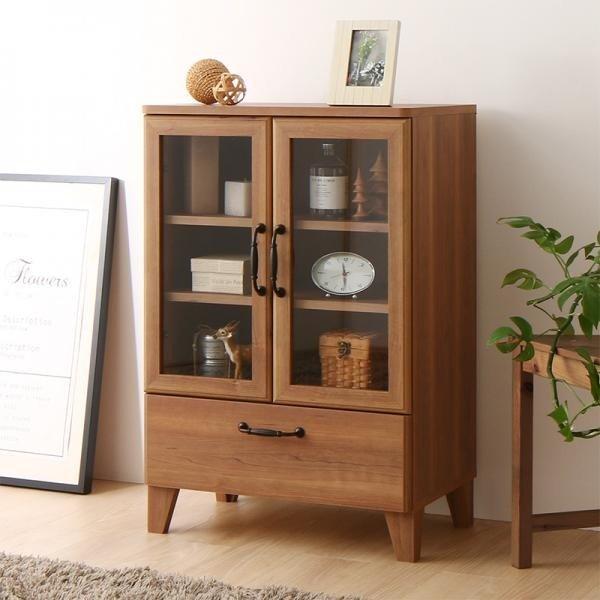 キャビネット 収納 おしゃれ 木製 北欧 Ethyl エシル ガラス