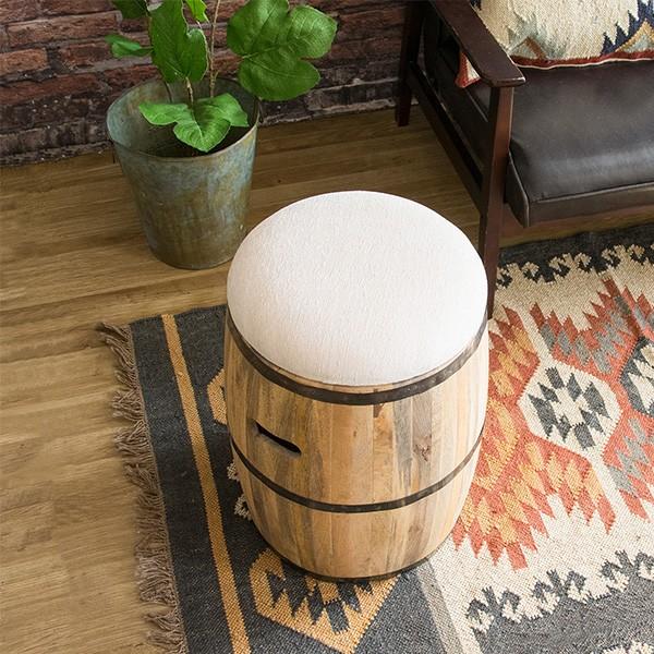 スツール 樽型 おしゃれ 天然木 本革 デザインスツール 椅子 完成品 収納付き スツール Ch L3651 インテリア家具のエッジーノイエ 通販 Yahoo ショッピング