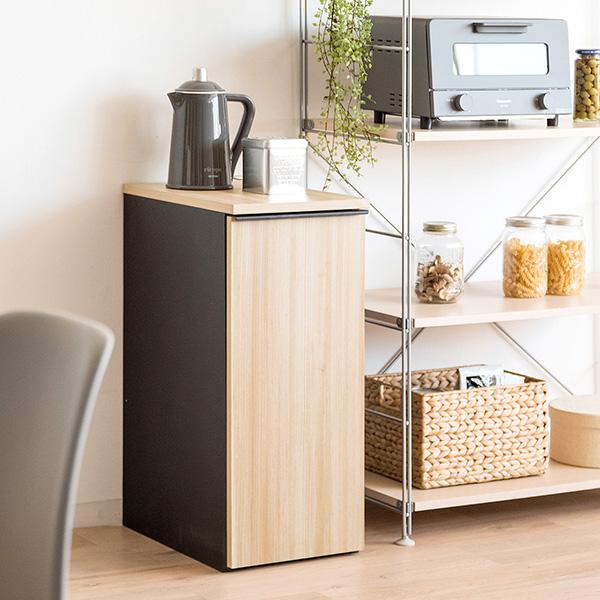ゴミ箱 分別 縦型 45l ダストボックス スイングキャスター付き 木目 オーク 宮武製作所 ゴミ箱 45L 木製 おしゃれ キャスター付き 引き出し