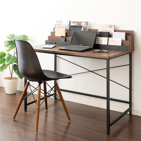 パソコンデスク おしゃれ 北欧 幅100 木製 収納付き Corte コルテ