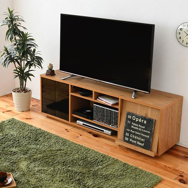 ワイド テレビボード 大型テレビ台 55インチ 幅150 高さ50 奥行40 ローボード テレビラック 組み合わせ ガラス扉 引き出し 収納 格子 フラップ扉 配線収納
