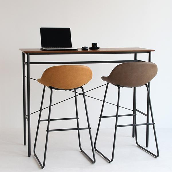 カウンターテーブル 収納 木製 アイアン 北欧 ハイデスク バーテーブル 幅130 高さ100 バーカウンター ハイテーブル パソコンデスク 作業台 T 3380br インテリア家具のエッジーノイエ 通販 Yahoo ショッピング