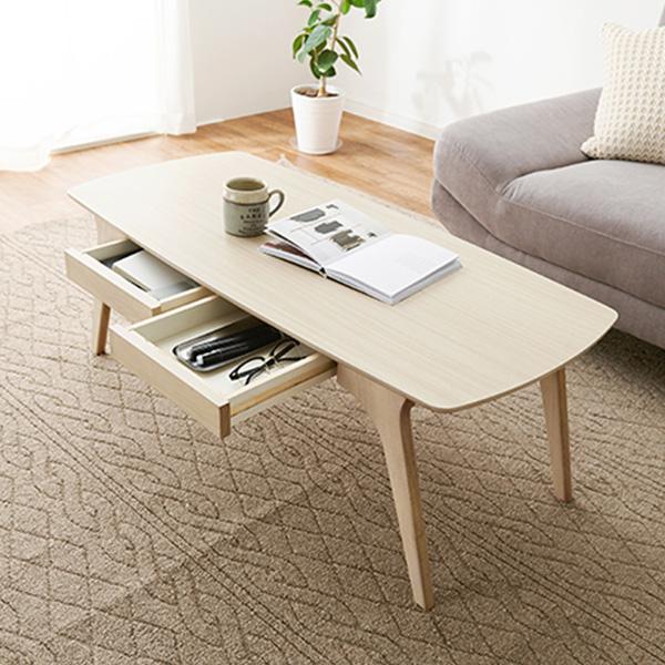 センターテーブル 引き出し 白 おしゃれ ローテーブル 収納 コーヒー