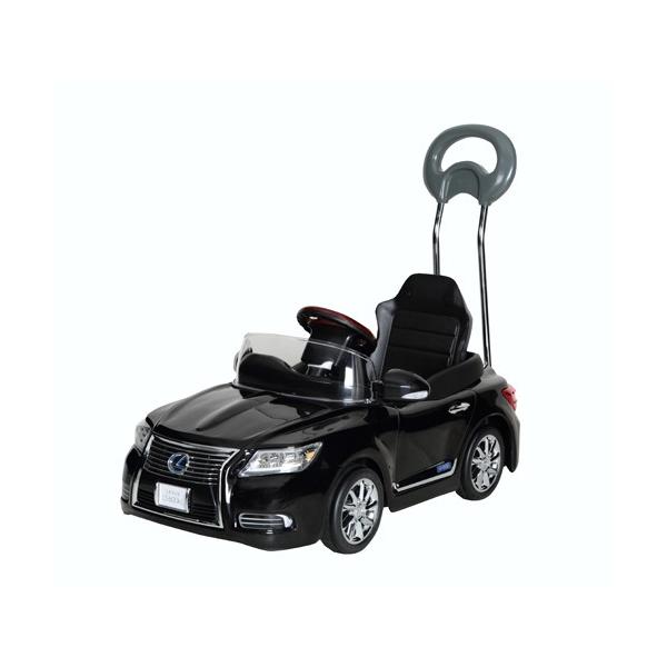 お散歩に便利な押手付のペダルカーです新型の特徴的なスピンドルグリルを精密に再現L型のポジションランプと３連LEDヘッドライトが点灯（走行時）メッキは高輝度メッキの採用でキラキラが違いますフロントに負けないリアフォルム材質:ABS、ポリプロピ...