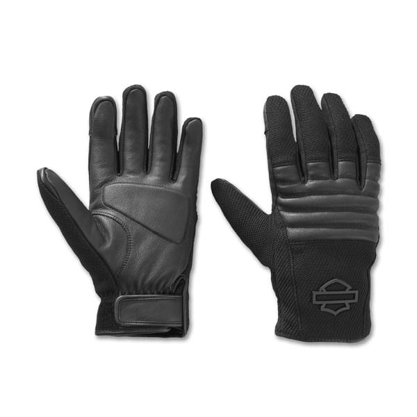 Harley-Davidson レザーグローブ 黒(Ｌ)サイズ Willie G(R)スカル・グラフィック・レザー・ライディング・グローブ