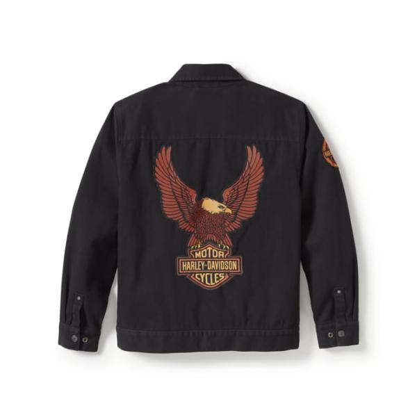 YumaRRL インディゴ レイルロードプリント ツイル ジャケット M YumaRRL インディゴ レイルロードプリント ツイル ジャケット M