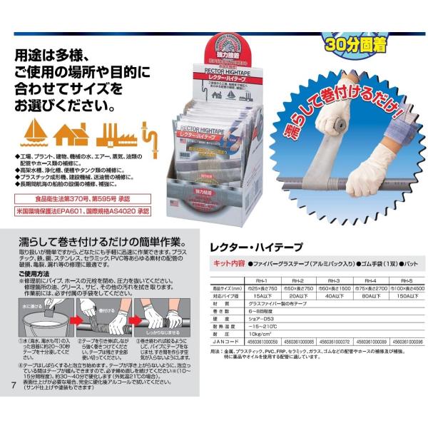 濡らして巻くだけ金属 セラミック Pvc等パイプ補修材 レクター ハイテープ 幅50ｍｍ 長さ150センチ 呼び径金属 セラミック Pvc等パイプ40a以下 Buyee Buyee Japanese Proxy Service Buy From Japan Bot Online