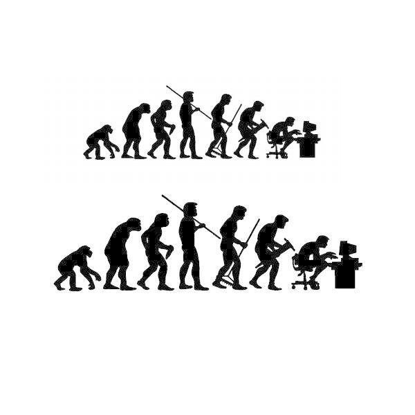 ノートパソコン用 ステッカー シール 人間の進化 2サイズセット Nya0759c010 ノイシュタットyahoo 店 通販 Yahoo ショッピング