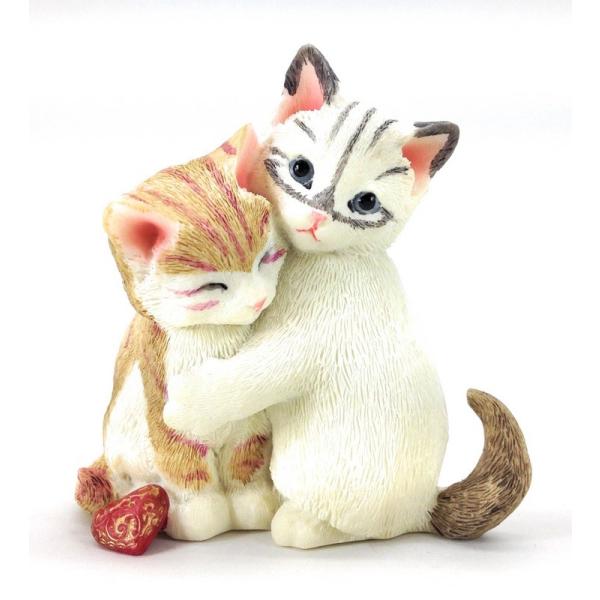 置物 リアルなネコちゃん ムギュと抱き合う2匹の子猫 :NYB5159C030:ノイシュタット!店 通販 