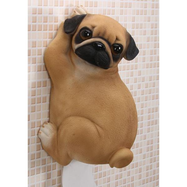トイレットペーパーホルダー 壁に張り付くリアルなパグ 犬 わんこ Buyee Buyee 日本の通販商品 オークションの代理入札 代理購入