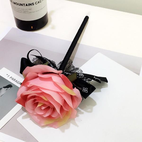 フラワーペン 大き目のローズ一輪 黒色の持ち手 シックな雰囲気 5本セット ピンク Och0456c093 ノイシュタットyahoo 店 通販 Yahoo ショッピング