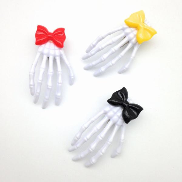 ヘアピン 手の骨の形 リボン付き 3色セット Dejapan Bid And Buy Japan With 0 Commission