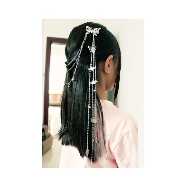 コスプレ 髪飾り ちょうちょ 両飾り フラワーモチーフ付きのロングチェーン 金属製 Buyee Buyee Japanese Proxy Service Buy From Japan Bot Online