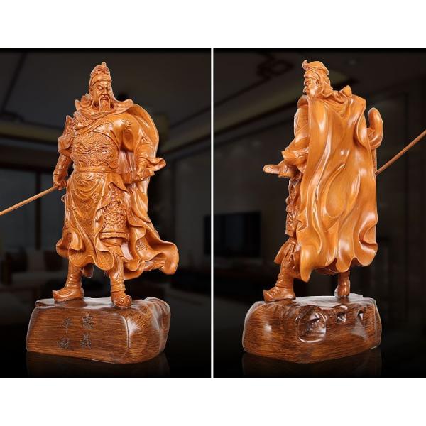置物 フィギュア 関羽 青龍偃月刀を持つ立ち姿 三国志 木彫り風 樹脂製 Buyee 日本代购平台 产品购物网站大全 Buyee一站式代购 Bot Online