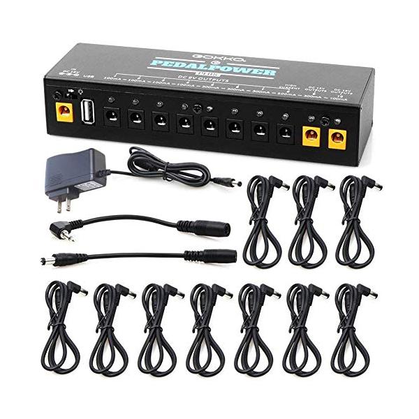 他サイト： GKO AUDO パワーサプライ エフェクターペダル用 エレキギター用 電源 10独立9V/1V/18V DC出力 電源供給 E認証プラスの商品画像