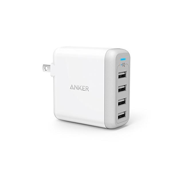 他サイト： Ank owort 4 B充電器 40W 4ポート E認証済 / owQ搭載 / 折りたたみ式プラグ搭載ihone&amp;Android各種対応 ホワの商品画像