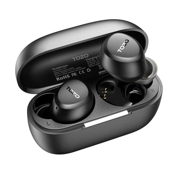 OZO A1 イヤホン betooth ワイヤレスイヤホン 中低音域 暖色系音質 小型軽量 マイク付き 通話時EN ノイズキャンセリング カスタ
