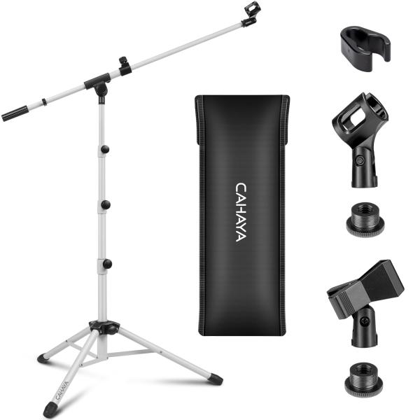 他サイト： マイクスタンド ストレート ブーム 最新Way仕様 最高18cm 本体1.5k 360°高さ調節可能 スチール材 ナイロン材 折りたたみ式 マの商品画像