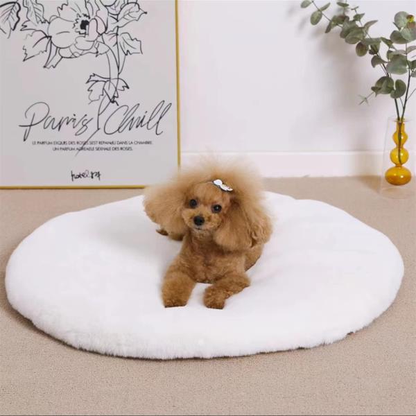 商品名:  SHENGOCASE Round 23.6" Faux Rabbit Fur Cat Dog Bed Cushion Pad Mat, Cat Tree Tower Replacement Cushion Pad for Win...
