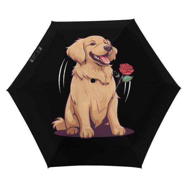 【並行輸入品】 Spaghetti Meatballs Pattern Travel Umbrella Windproof 3 Folding
