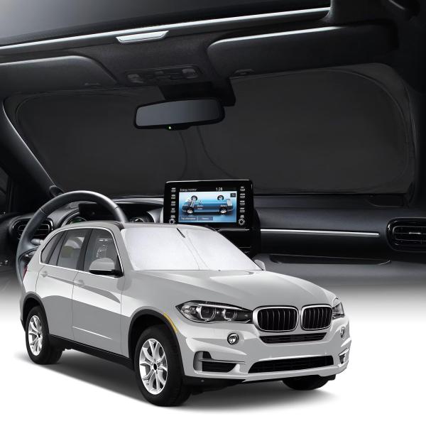 【並行輸入品】Neverland 車用サンシェードアクセサリー   折りたたみ式フロントガラスサンシェード BMW X5 2014 2018用