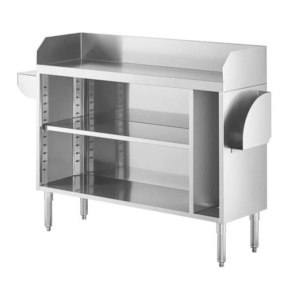 【並行輸入品】 Zedfire 48" Stainless Steel Waitress Workstation with Shelving &amp;