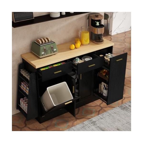 【並行輸入品】 Bellemave Sideboard Buffet Cabinet with Drawers &amp; Adjustable She
