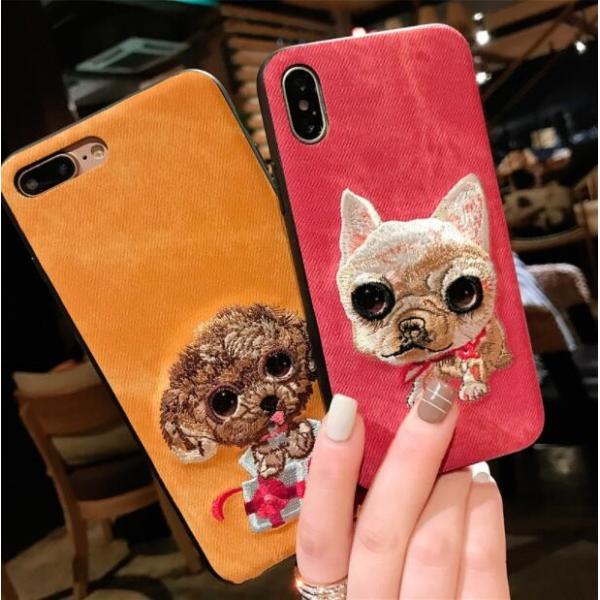 2018新作 レディース用　iphoneケース　携帯ケース スマホケース 刺繍動物デザイン　iPhoneXケース
