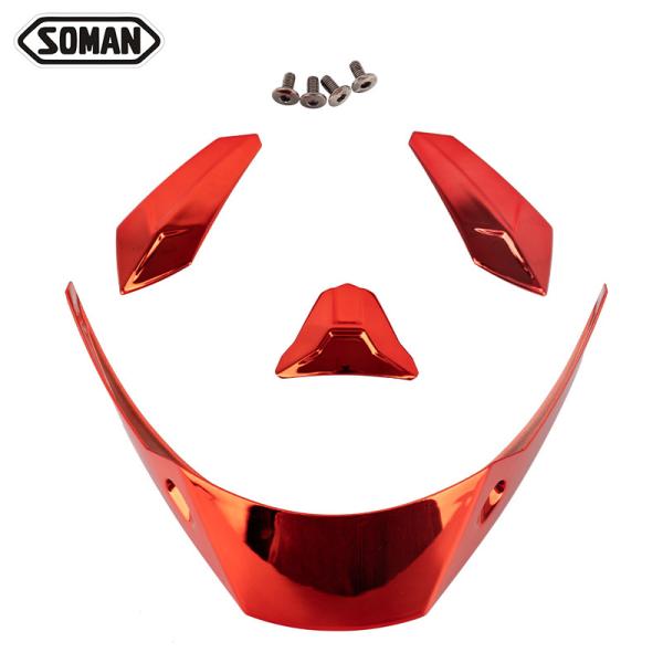 フルフェイスヘルメット別色エアダクト部品　5色　SOMANヘルメット専用　型番961　リヤウィング