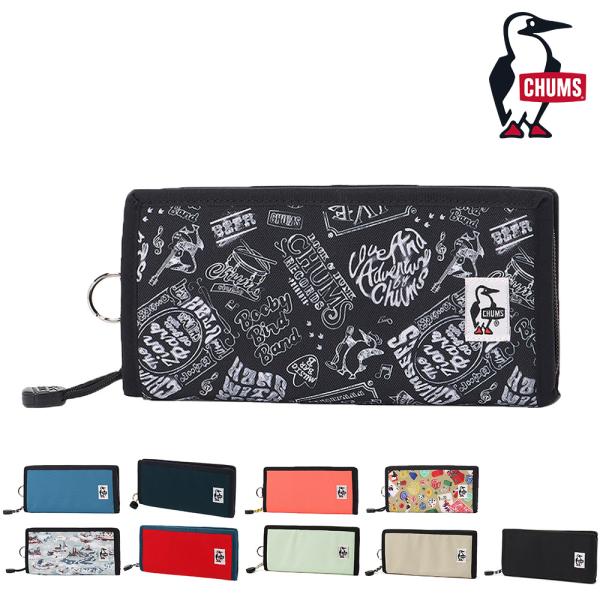 商品:チャムス 財布 長財布 ラウンドファスナー 小銭入れあり CHUMS リサイクルビルフォルドウォレット CH60-3568 メンズ レディース キッズカラー:  1.ブラック,2.ネイビー,3.グレージュ,4.ダルブルー,5.コーラル...