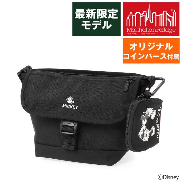 マンハッタンポーテージ バッグ Disney ミッキー Mickey Mouse Manhattan Portage ナイロンメッセンジャーバッグフラップジッパーポケット24 A5 MP1603FZPMIC24