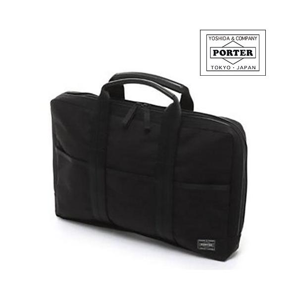 【極美品】PORTER ハイブリッド 2WAYブリーフ 黒 2室 ショルダー HYBRID（PORTER） ポーター ハイブリッド 2WAYブリーフケース(S) 737