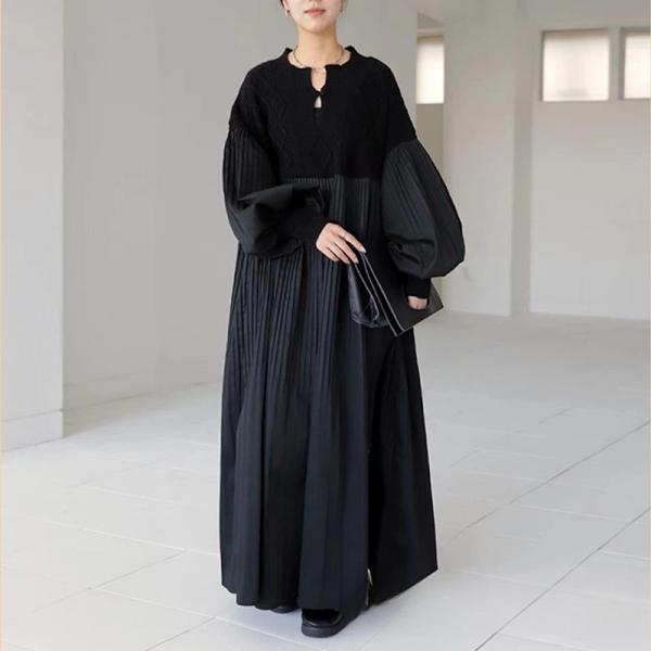 ロングワンピース ワンピース レディース マキシ丈 ロング丈 ニット