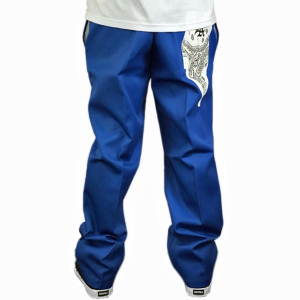 ディッキーズ バンダナ柄 プリント パンツ 874 メンズ ブルー 青 カスタム 白バンダナ柄 Dkp 21 Dkp W21 New Edition Hiphop 通販 Yahoo ショッピング