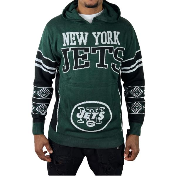 New York Jets ニューヨーク ジェッツ ニット フーディー パーカー 