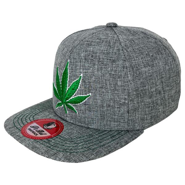 マリファナ スナップバック キャップ 灰色 グレー グリーン 緑 大麻