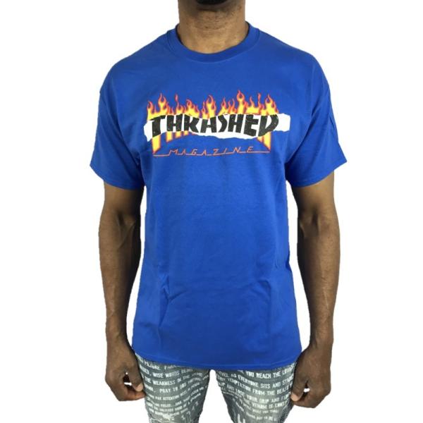 THRASHER スラッシャー Ripped Tシャツ フレイム ロゴ 青 ブルー 炎 flame メンズ スケート メンズ ストリート トップス 半袖 春 夏●tsa434 THRASHER スラッシャー Ripped Tシャツ フレイム ロゴ 青 ブルー 炎 flame メンズ スケート メンズ ストリート トップス 半袖 春 夏●tsa434